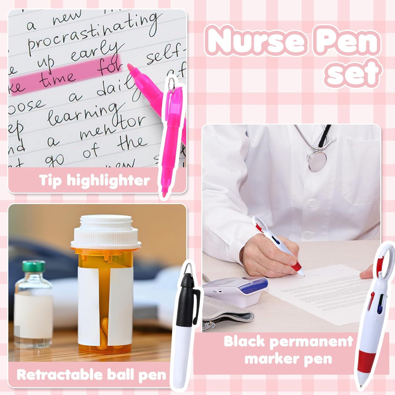 Conjunto de bolígrafos de enfermera Sibba Mini Rosa