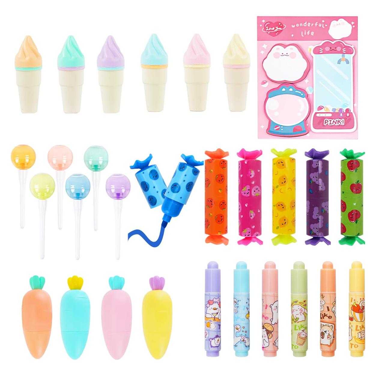 Set de 28 Mini Marcadores Fluorescentes DIBALIYI - Punta Chisel