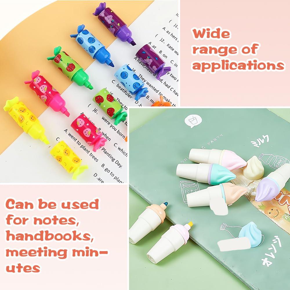 Set de 28 Mini Marcadores Fluorescentes DIBALIYI - Punta Chisel