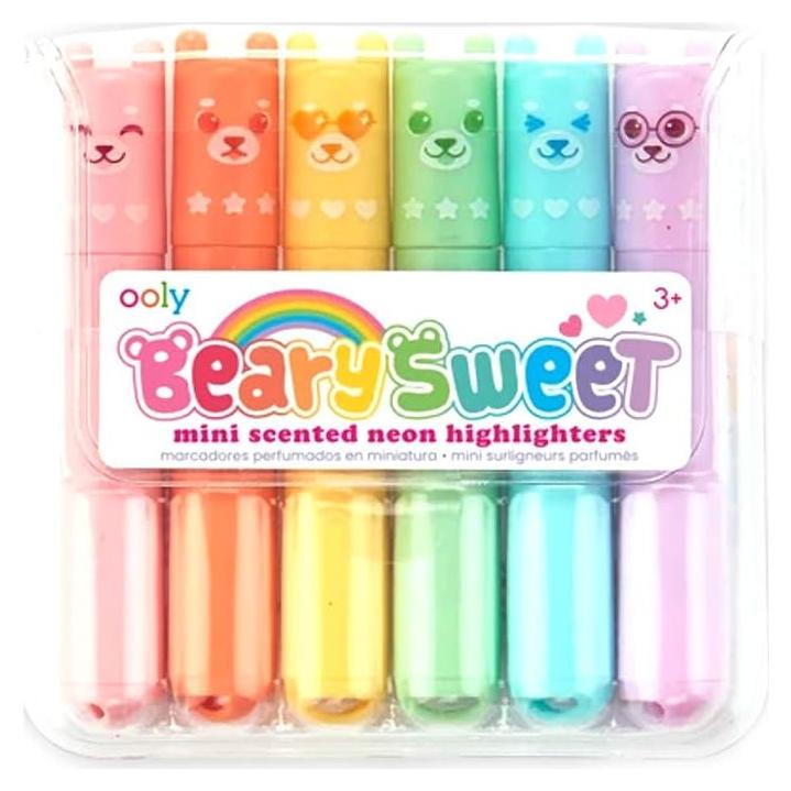 Mini resaltadores neón OOL 6 colores punta cincel