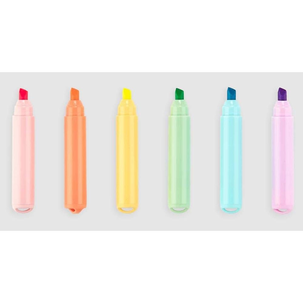 Mini resaltadores neón OOL 6 colores punta cincel