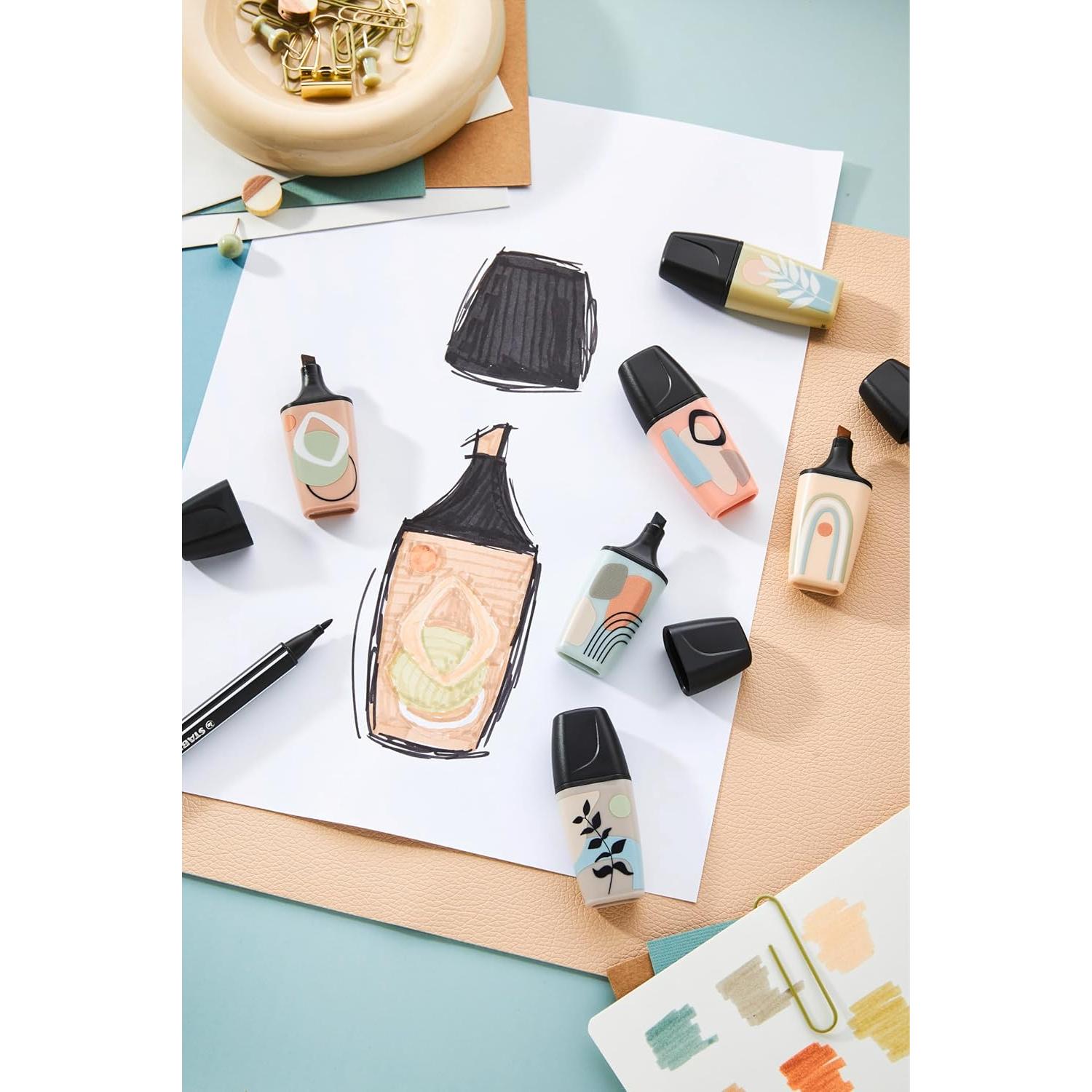 Marcadores STABILO BOSS MINI Naturevibes - Paquete de 6 colores