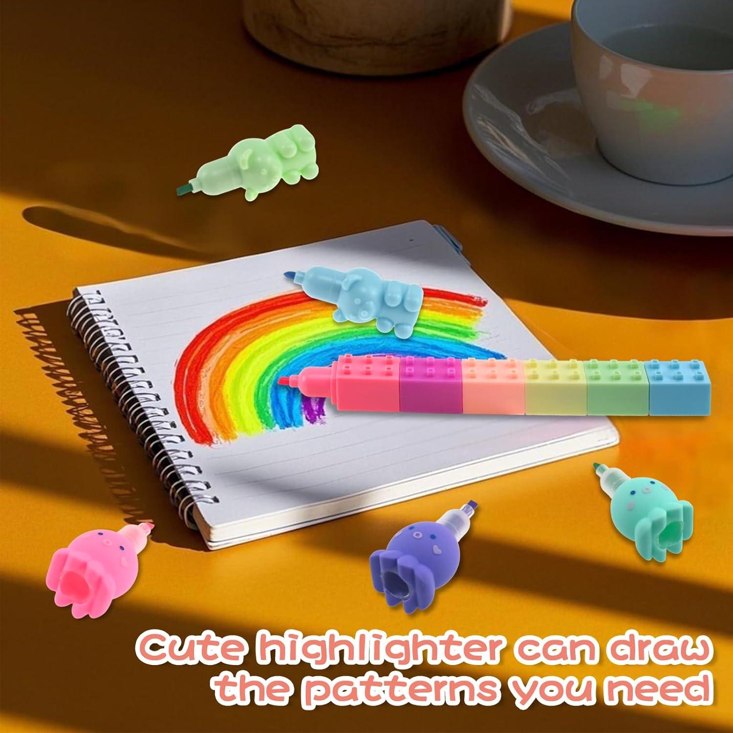 4 Mini Marcadores Fluorescentes Molybdix Colores Pastel