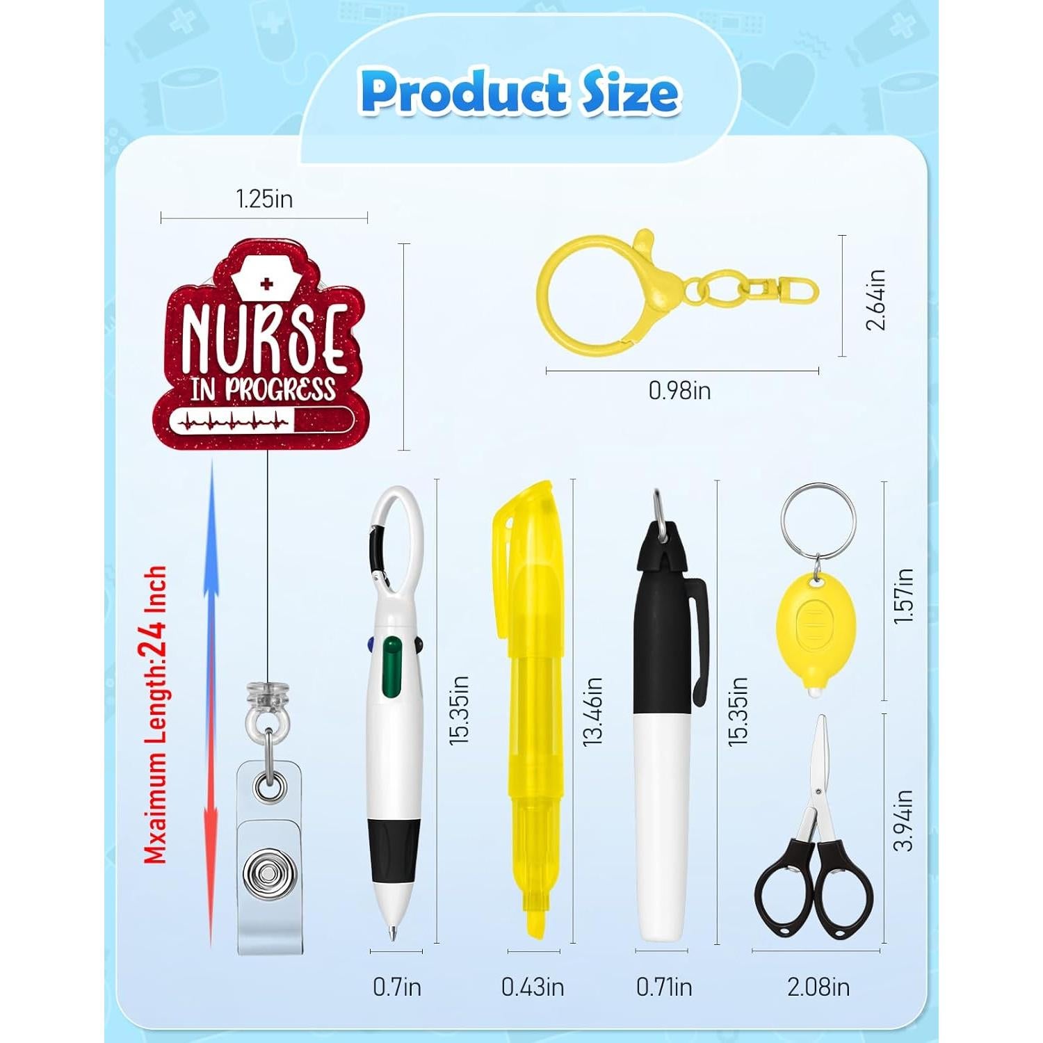 Conjunto de bolígrafos para enfermeras Plifal - 5 piezas