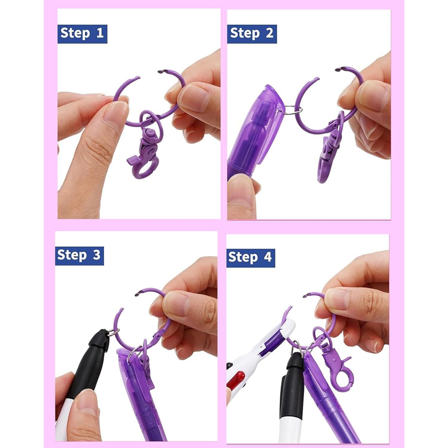 Conjunto de bolígrafos mini YYaaloa para enfermeras - 2 resaltadores y 2 llaveros