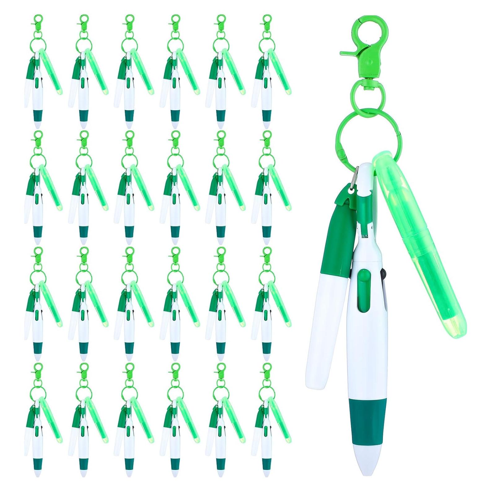 Set de 25 Bolígrafos y Resaltadores Sherr Verde para Enfermería