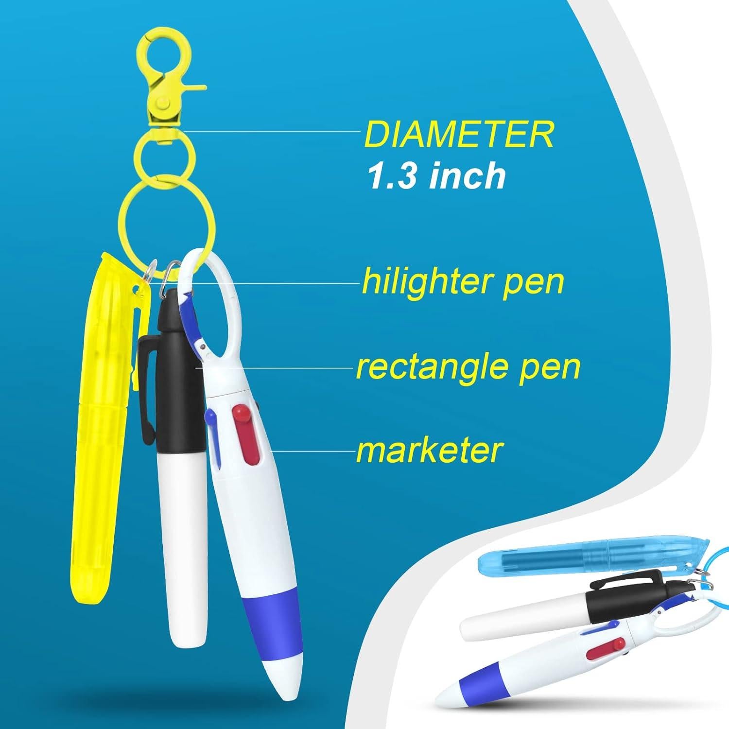 Paquete 24 Piezas Bolígrafos Resaltadores DLUGOPIS Multicolor