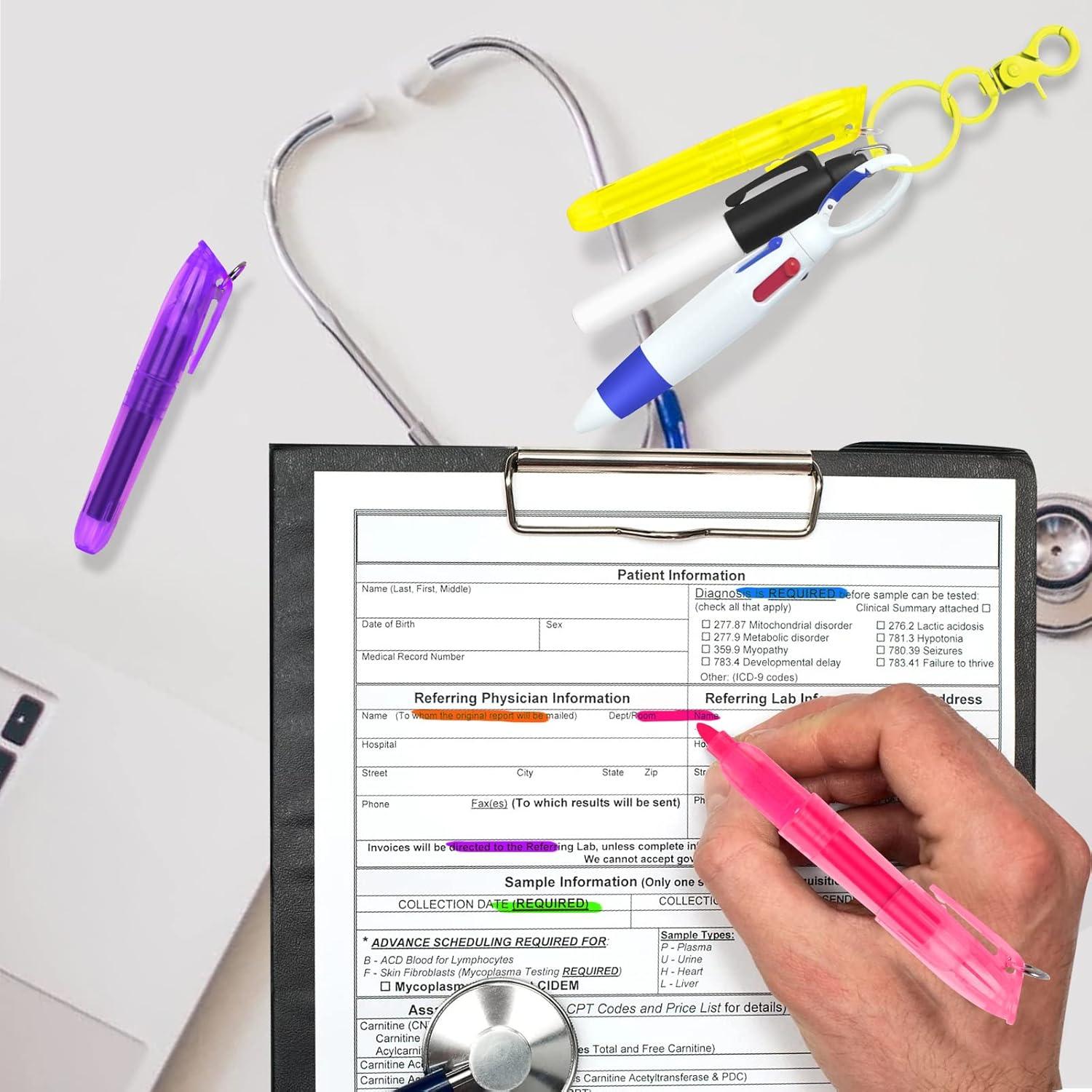 Paquete 24 Piezas Bolígrafos Resaltadores DLUGOPIS Multicolor