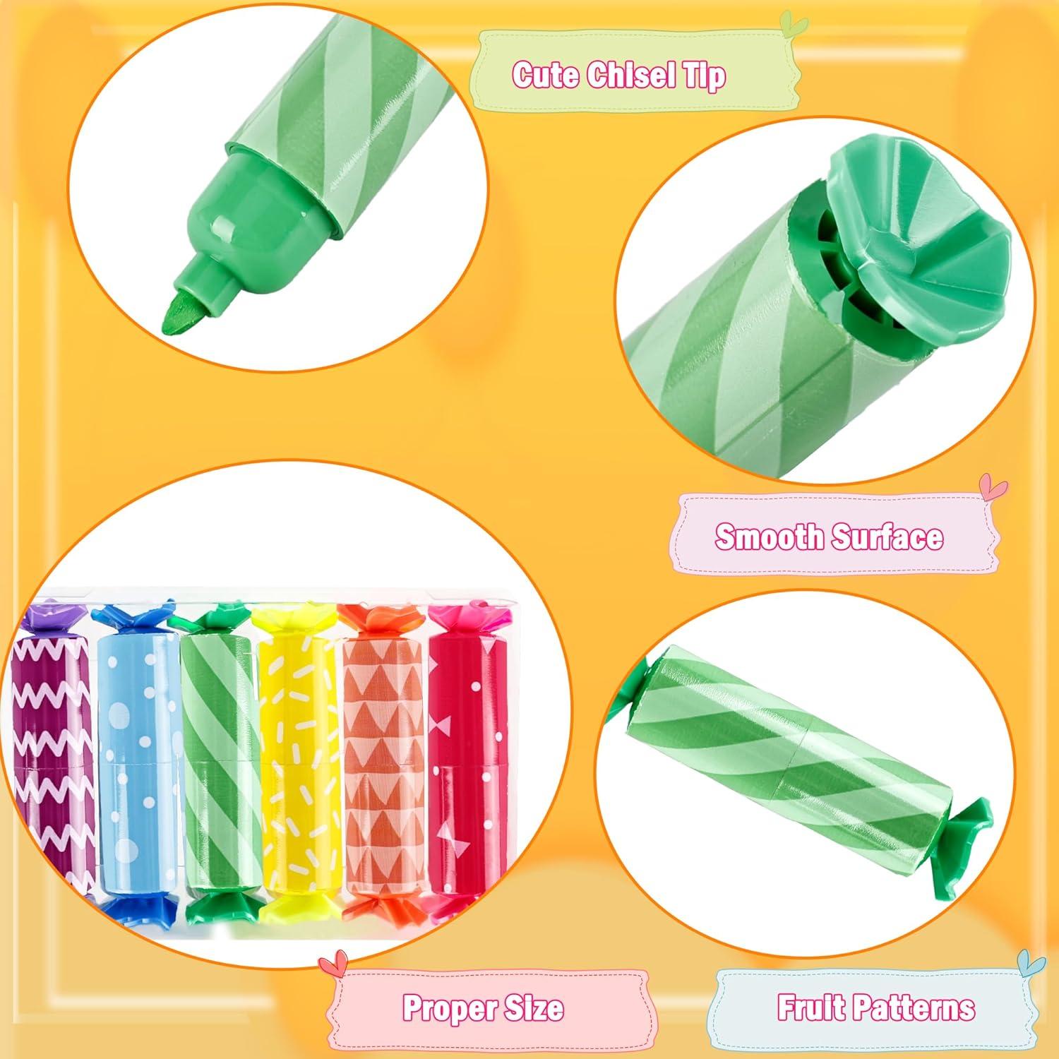 Paquete de 60 Mini Resaltadores Norcoin Multicolor Punta Chisel