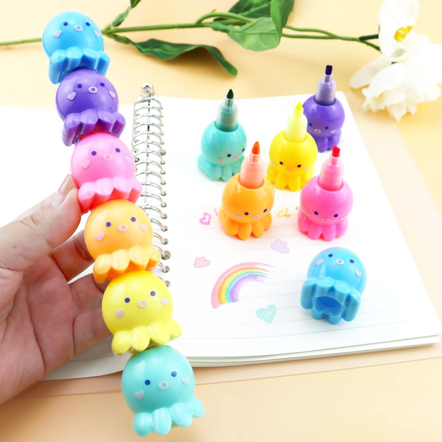 Set de 12 Resaltadores de Pulpo YETOOME Multicolor 20 cm