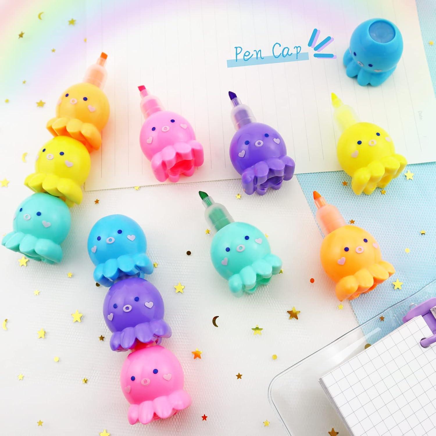 Set de 12 Resaltadores de Pulpo YETOOME Multicolor 20 cm