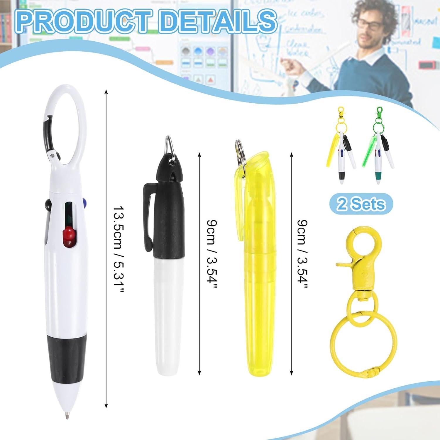 Mini Marcador Resaltador PATIKIL 2 Pcs Amarillo Verde Clip