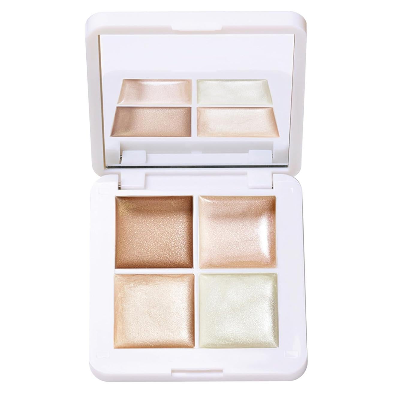 Paleta de Maquillaje RMS Beauty Glow Quad Mini - Iluminador y Rubor