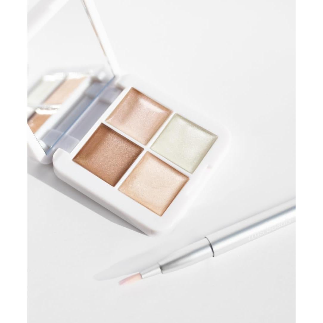 Paleta de Maquillaje RMS Beauty Glow Quad Mini - Iluminador y Rubor