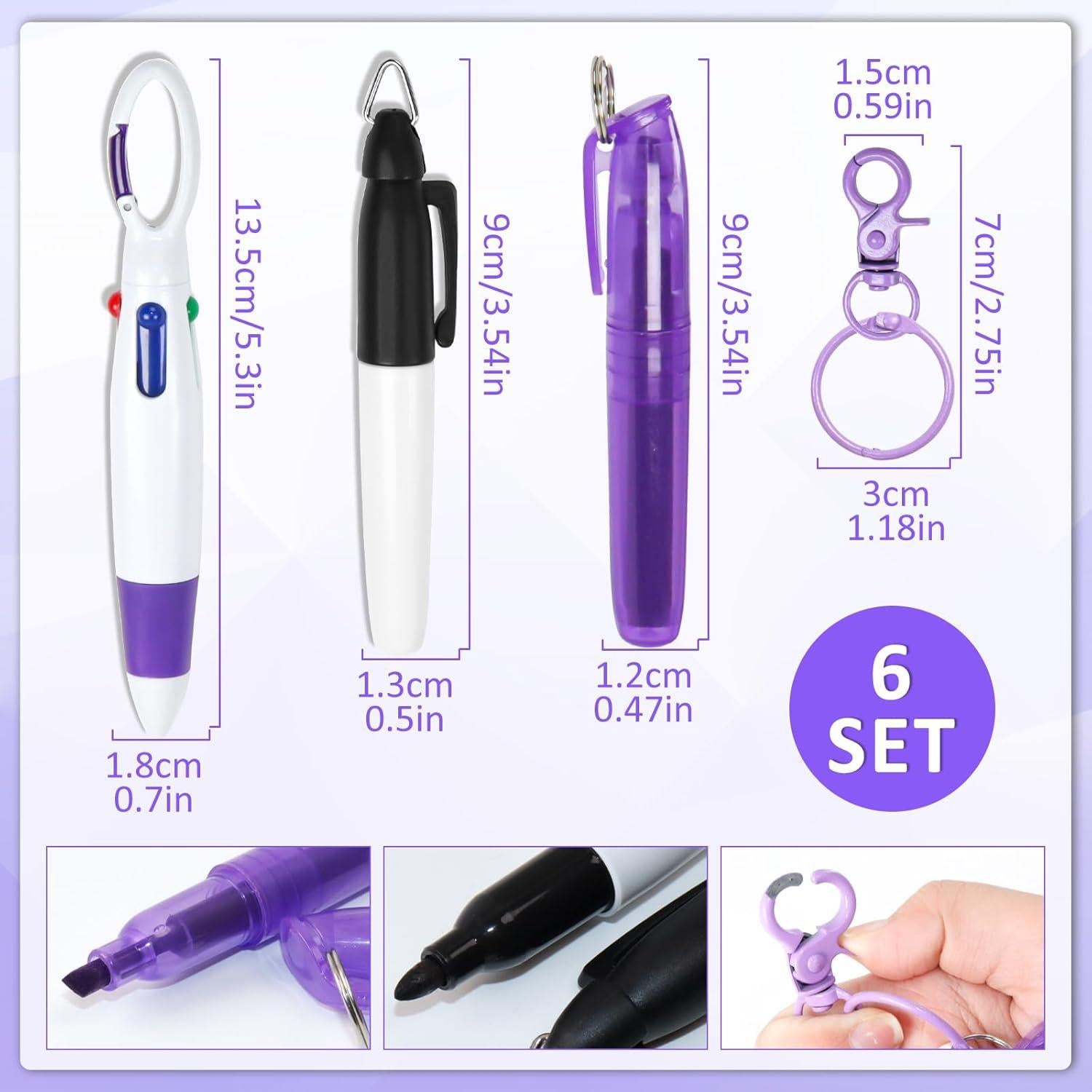 Juego de bolígrafos para enfermera AEDOVE, 24 piezas multicolor