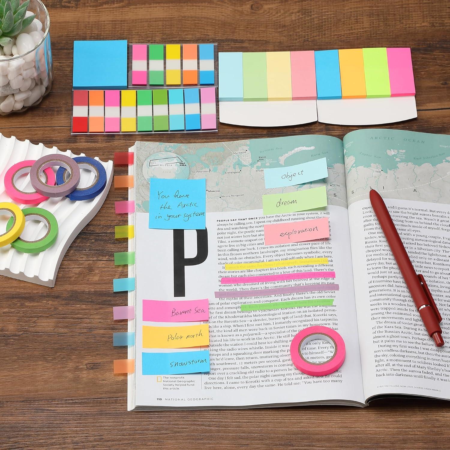 Juego de Notas Adhesivas y Cinta Resaltadora Mr. Pen 280 Piezas