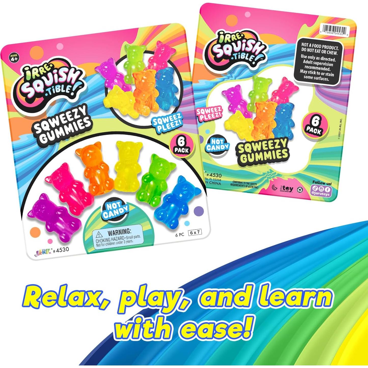 Puntas de Lápiz Squishy JA-RU Mini Ositos - 6 Unidades