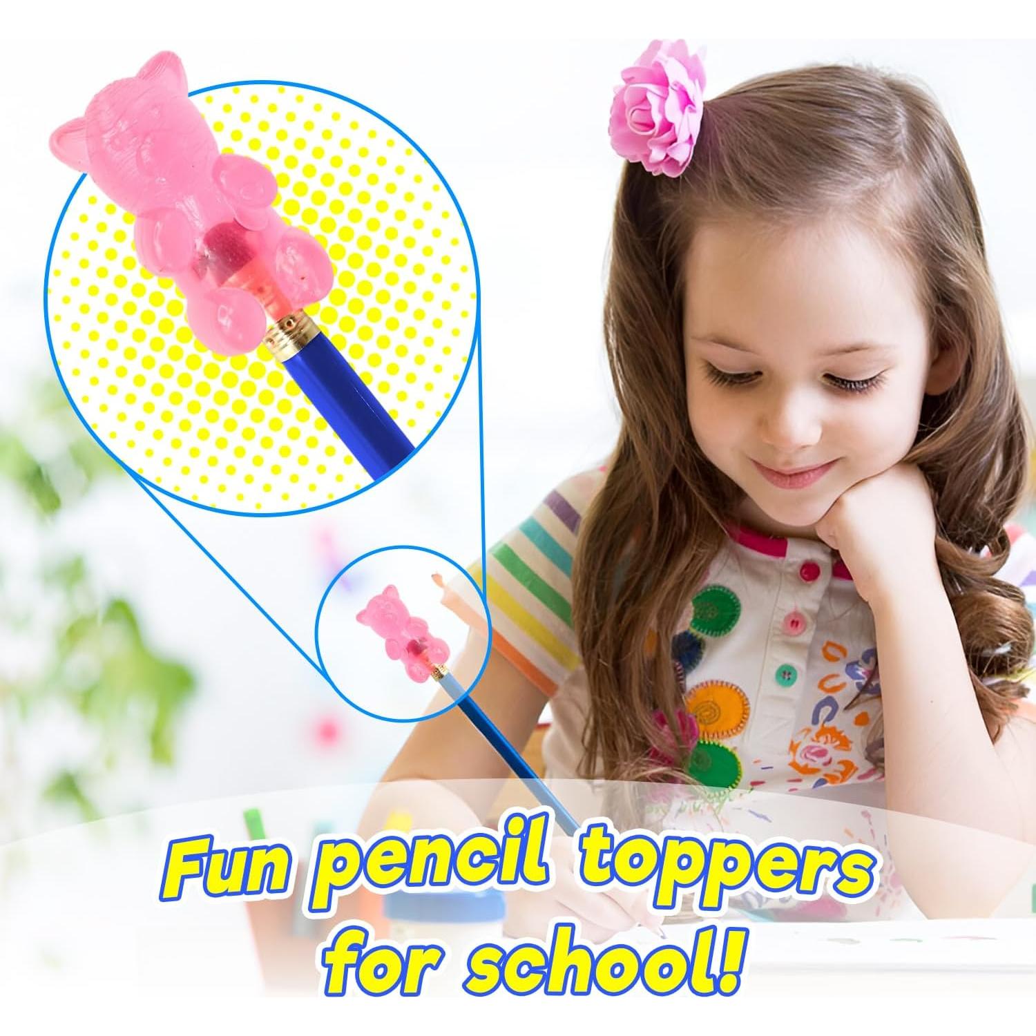 Puntas de Lápiz Squishy JA-RU Mini Ositos - 6 Unidades