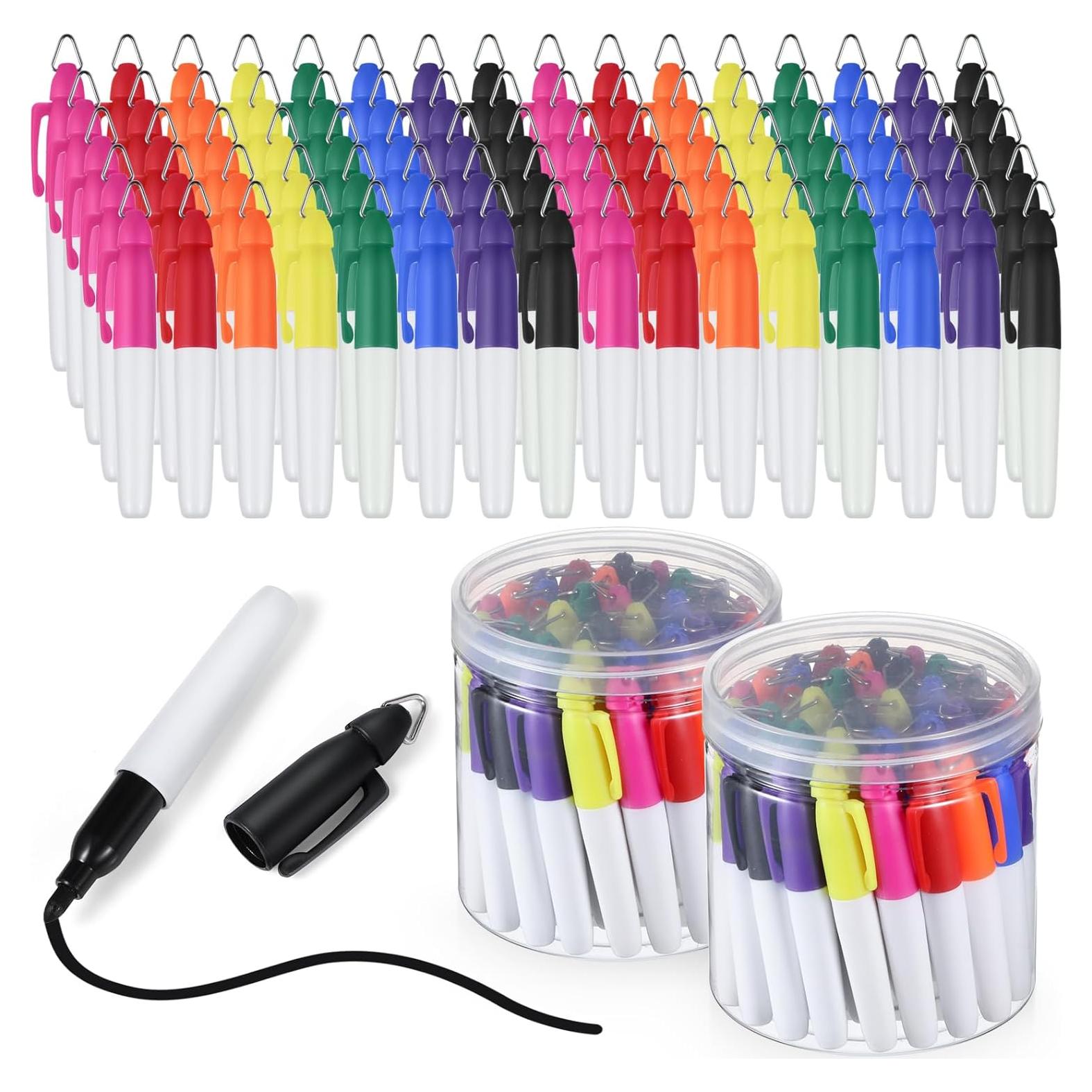 Ctosree Mini Marcadores Permanentes 80 Pcs Multicolor con Clips