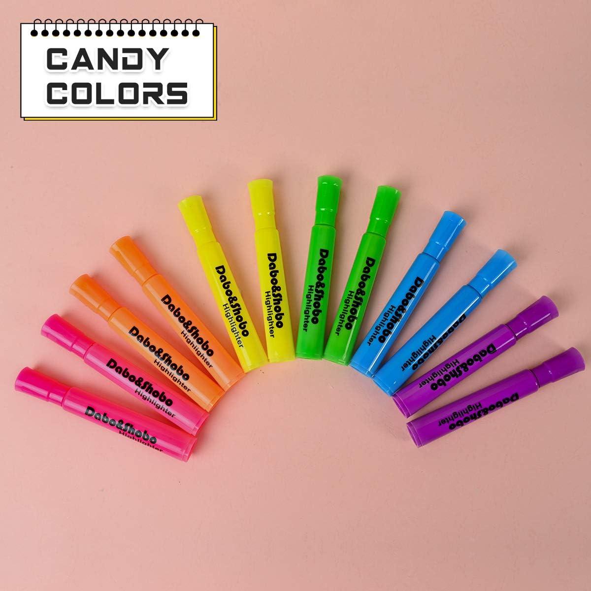 Set de 24 Marcadores Fluorescentes Dabo&Shobo - Tinta Rápido Secado