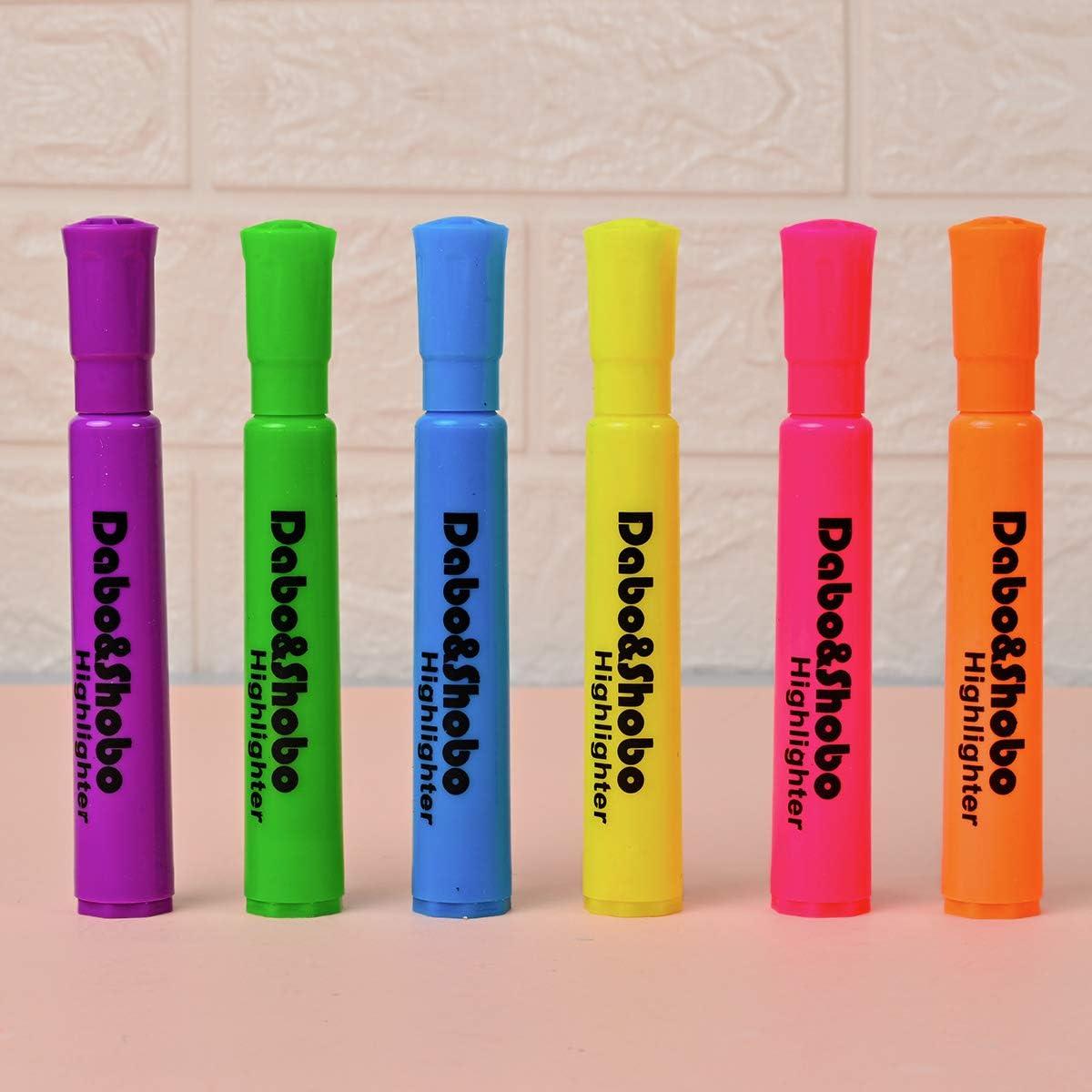 Set de 24 Marcadores Fluorescentes Dabo&Shobo - Tinta Rápido Secado