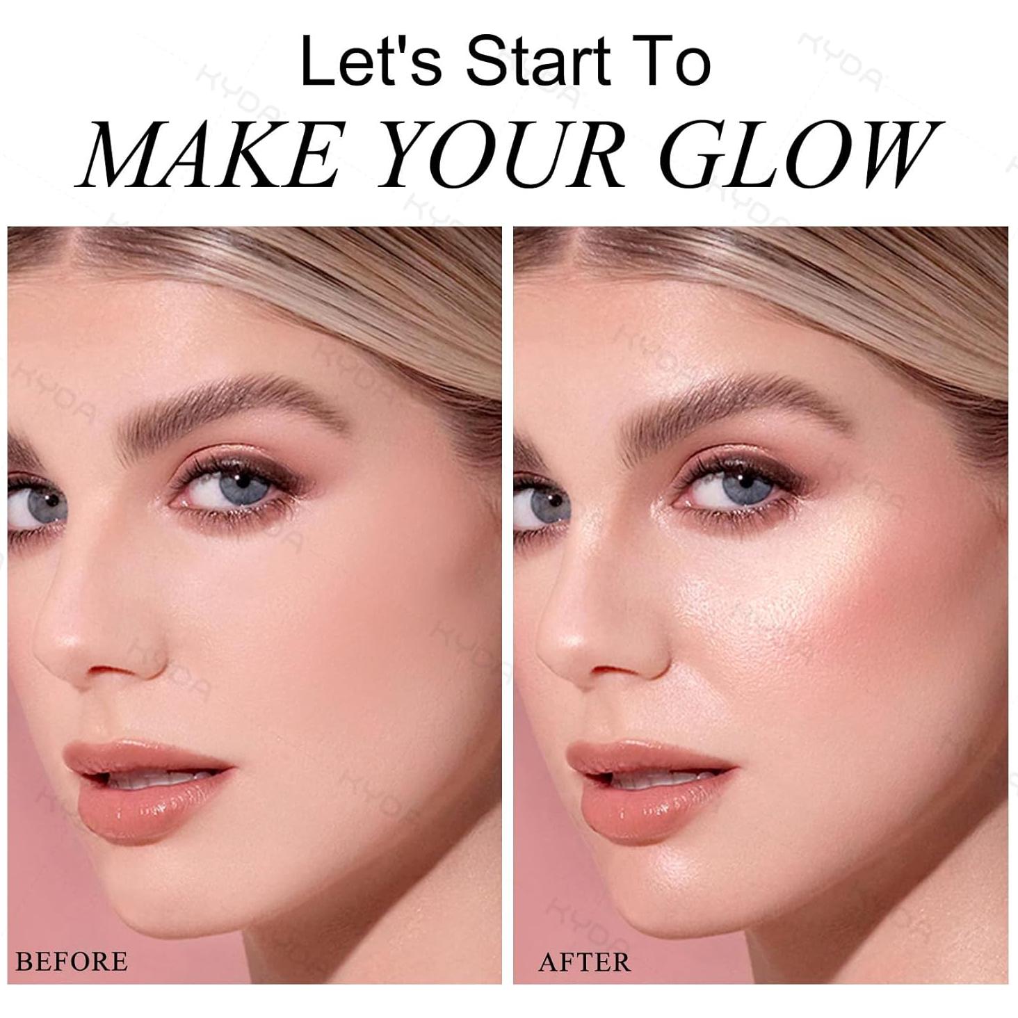 Paleta de Iluminador Facial KYDA - Brillo del Sol, 1 Cuenta