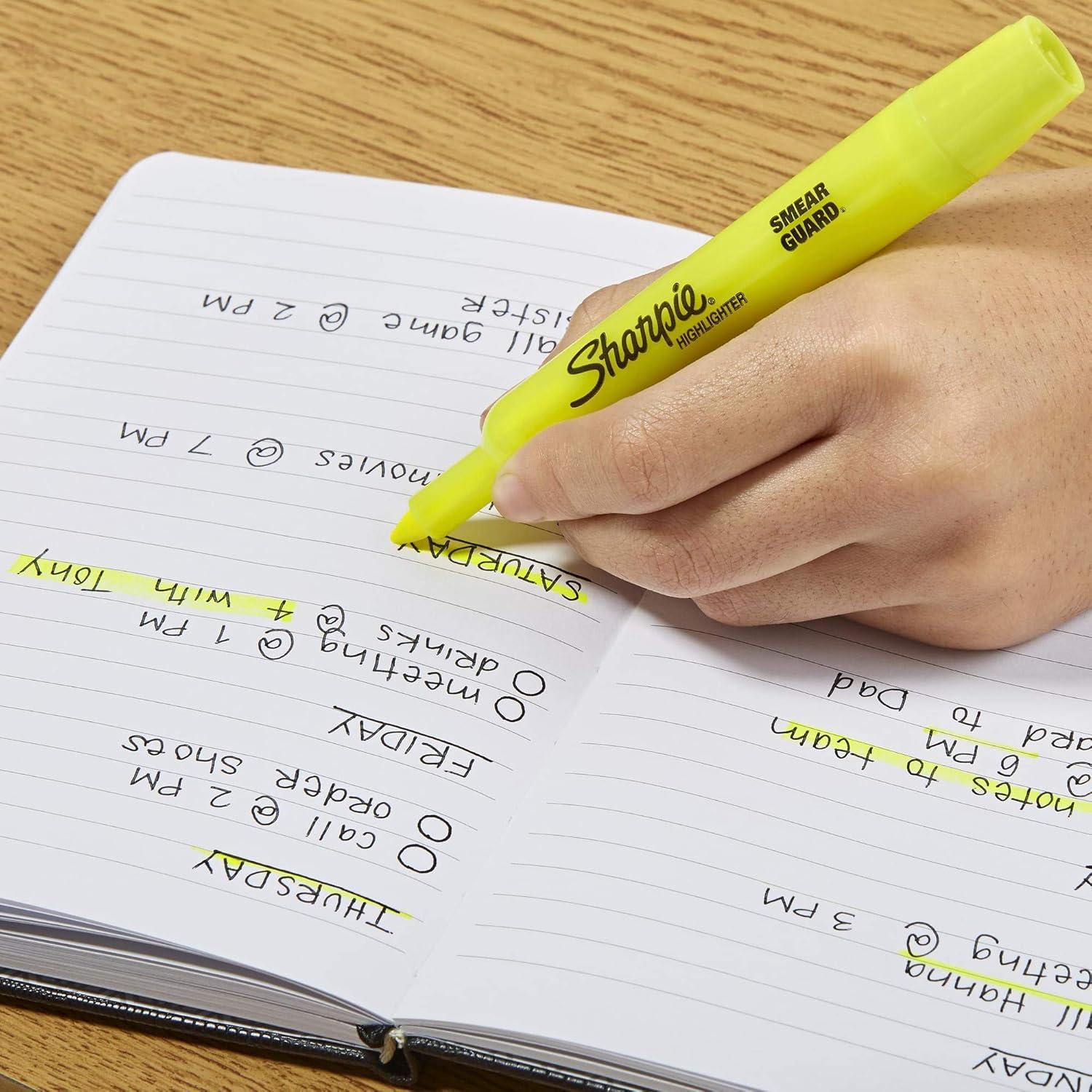 Juego de 12 Marcadores Fluorescentes Sharpie Punta Cincel