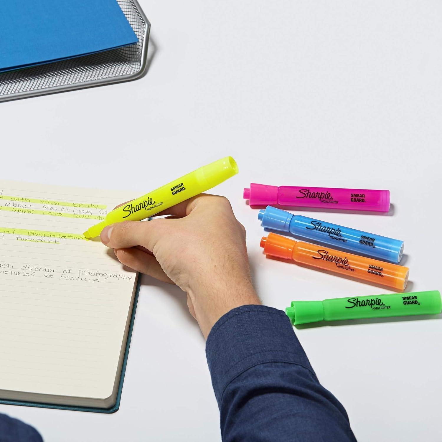 Juego de 12 Marcadores Fluorescentes Sharpie Punta Cincel