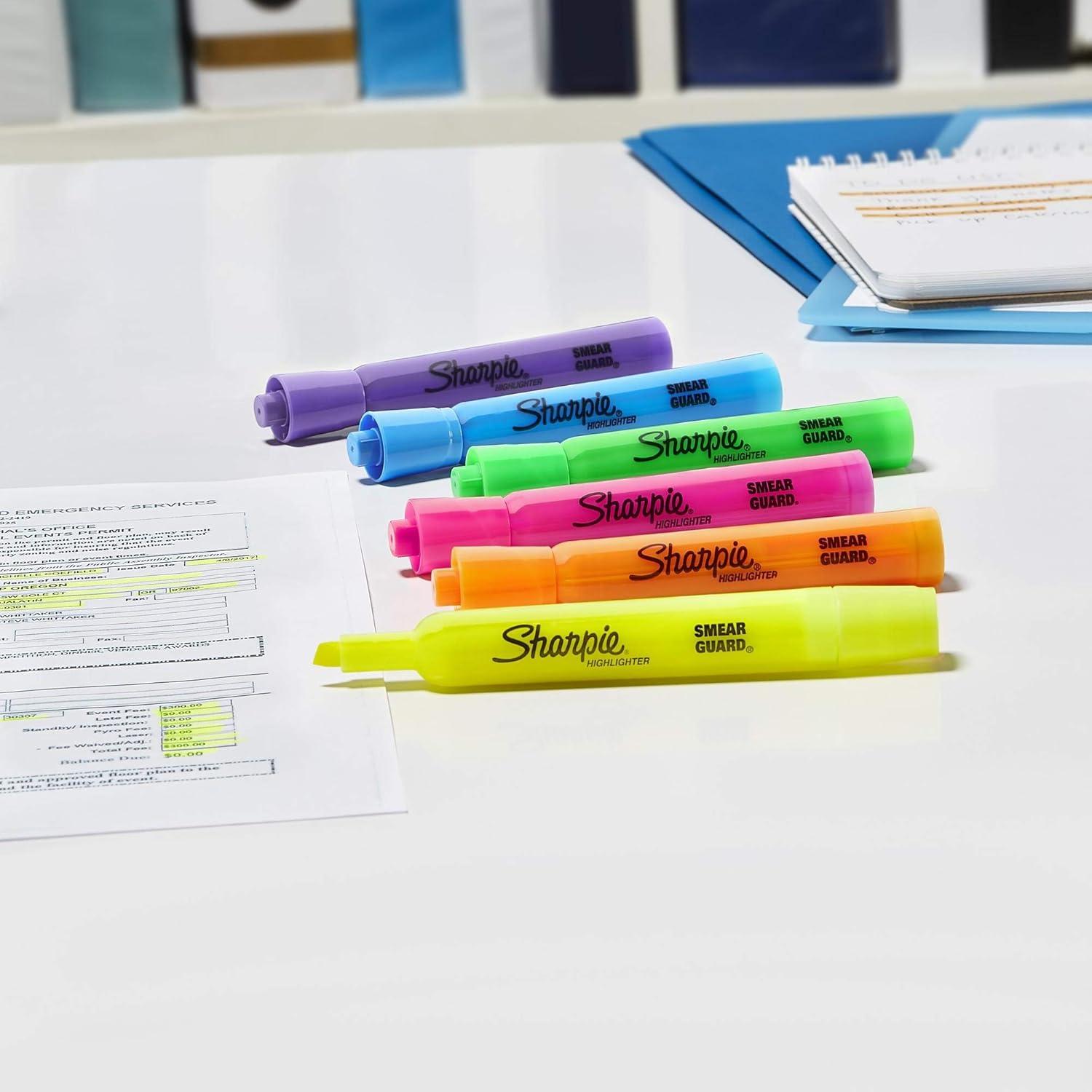 Juego de 12 Marcadores Fluorescentes Sharpie Punta Cincel