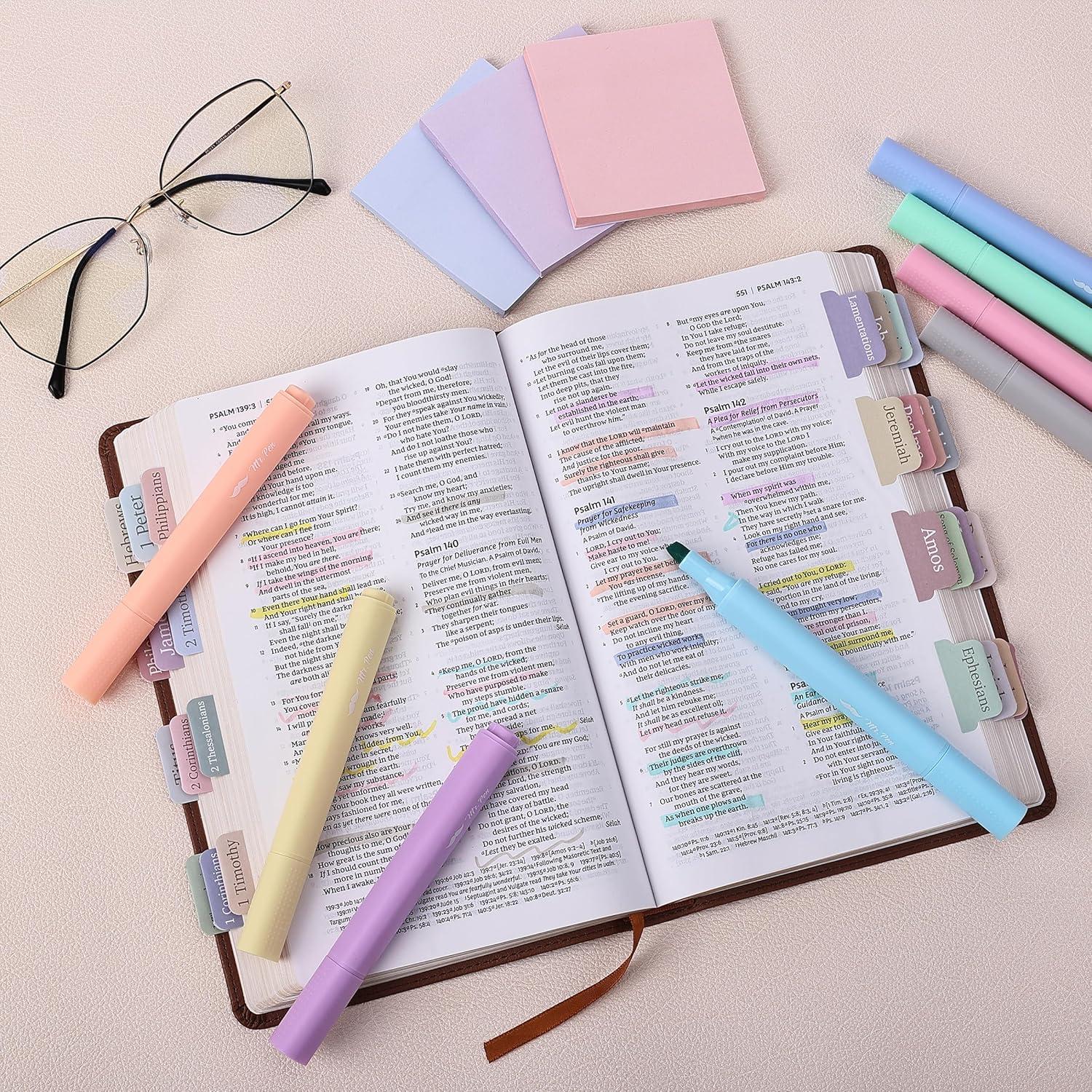 Marcadores Fluorescentes Mr. Pen, 8 Colores Macaron, 0.5mm