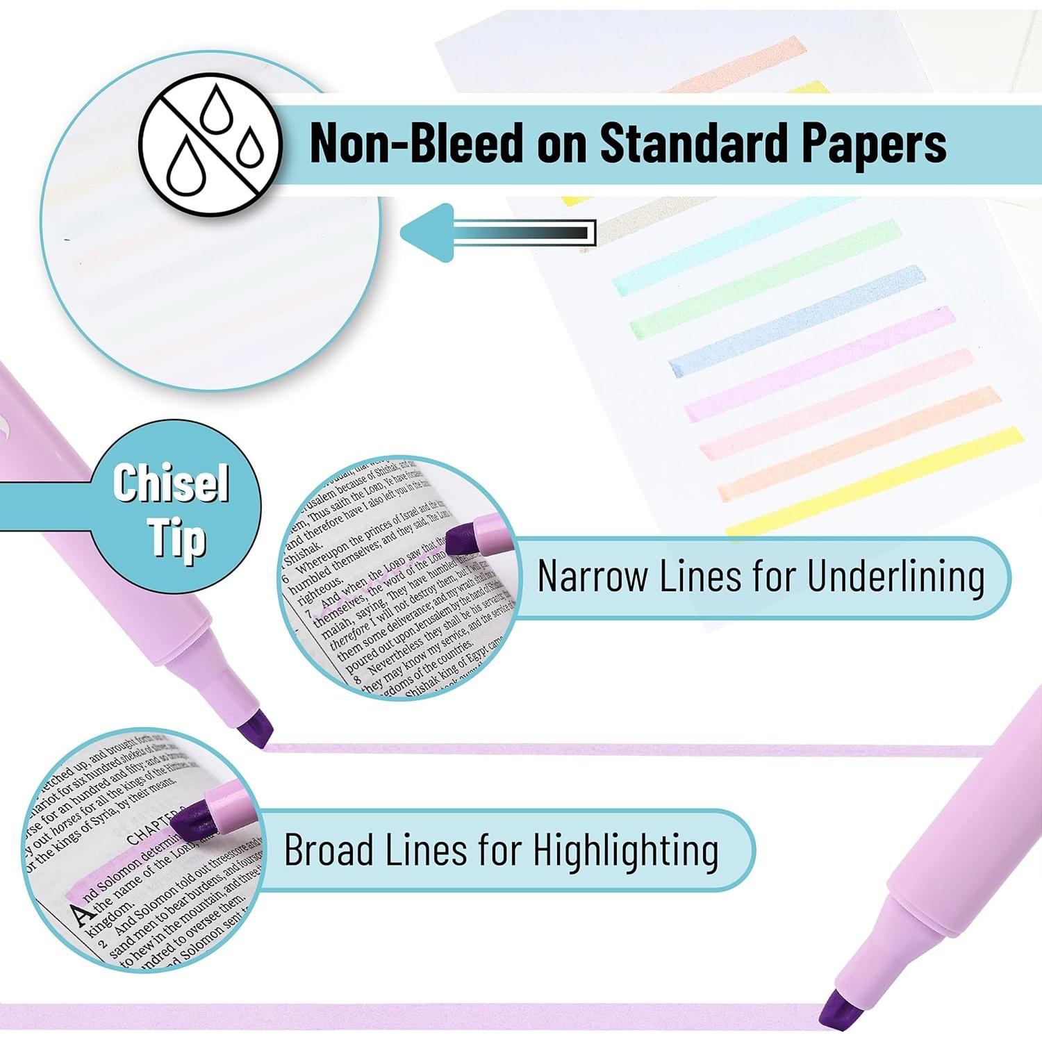 Marcadores Fluorescentes Mr. Pen, 8 Colores Macaron, 0.5mm