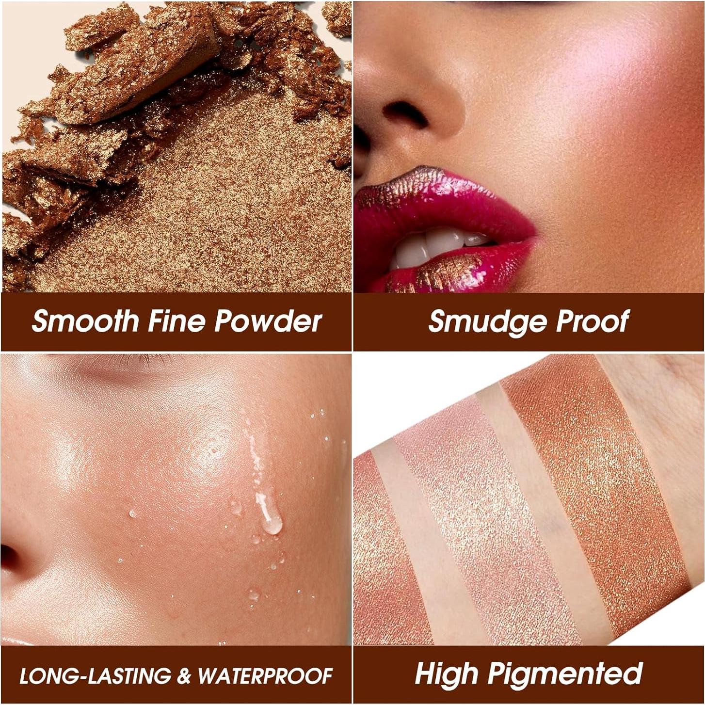 Paleta de Polvo Iluminador LANGMANNI 5 Colores 100g