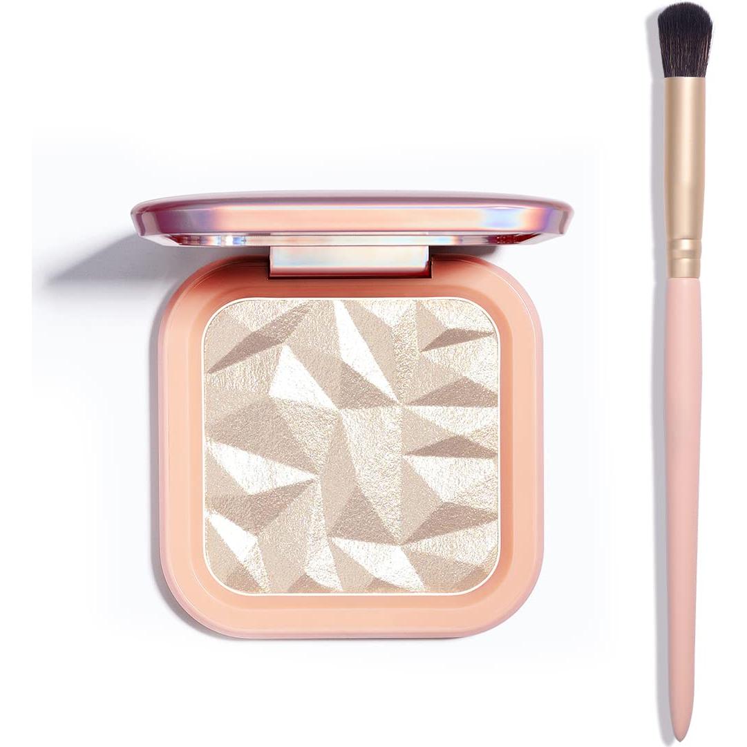 Paleta de Iluminador Facial ELESSY - Brillo Solar, 4 Tonos