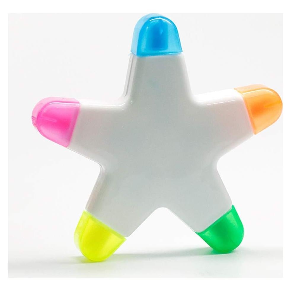 Marcadores Fluorescentes HiKin en Forma de Estrella - 5 Colores