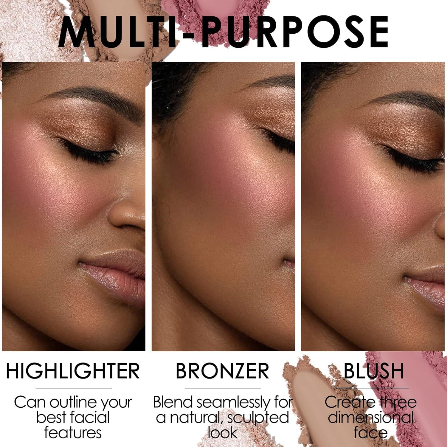 Paleta de Rubor e Iluminador FOCALLURE 3 en 1 - #10