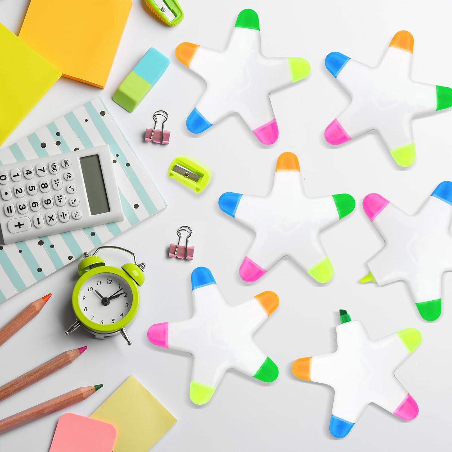 10 Marcadores Estrella Fluorescentes SAYAYA 5-en-1 Multicolor