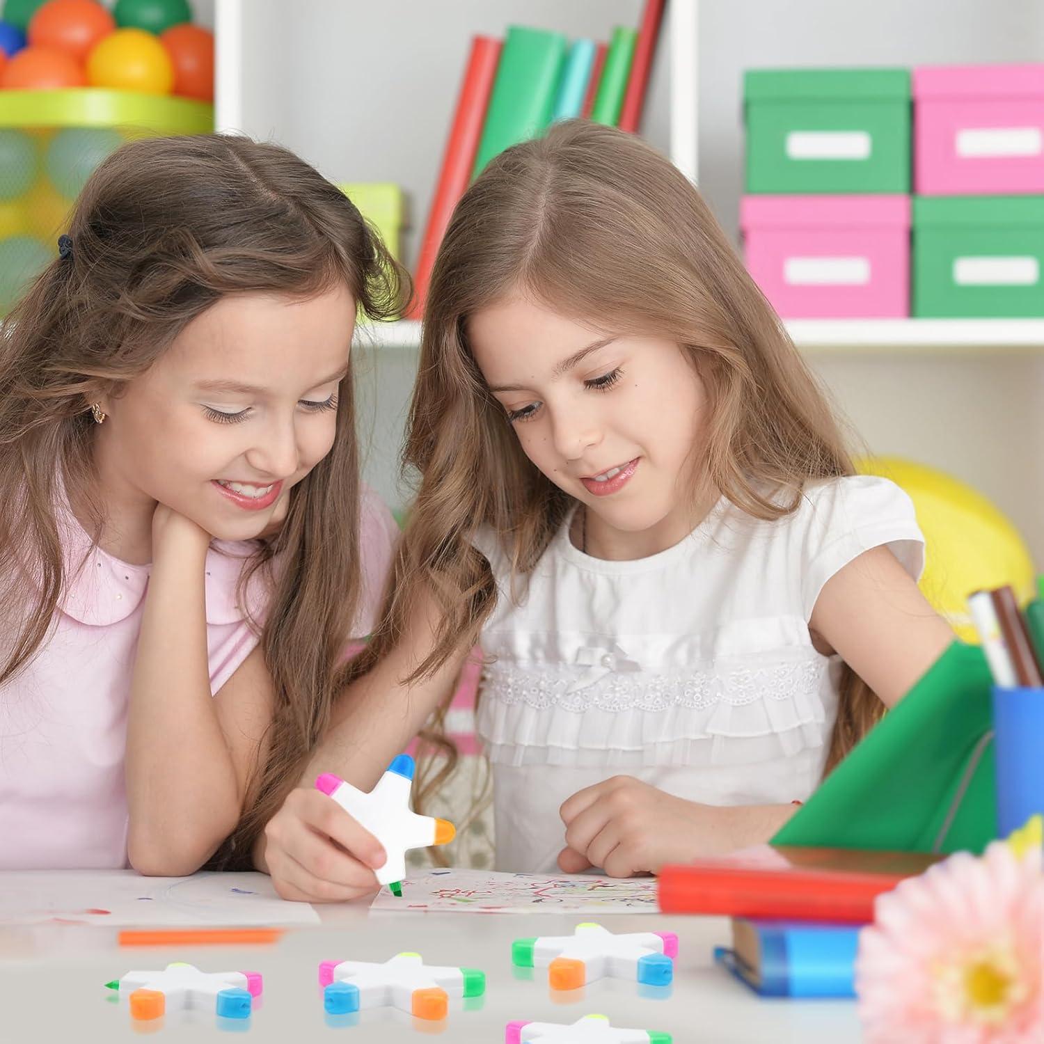 10 Marcadores Estrella Fluorescentes SAYAYA 5-en-1 Multicolor