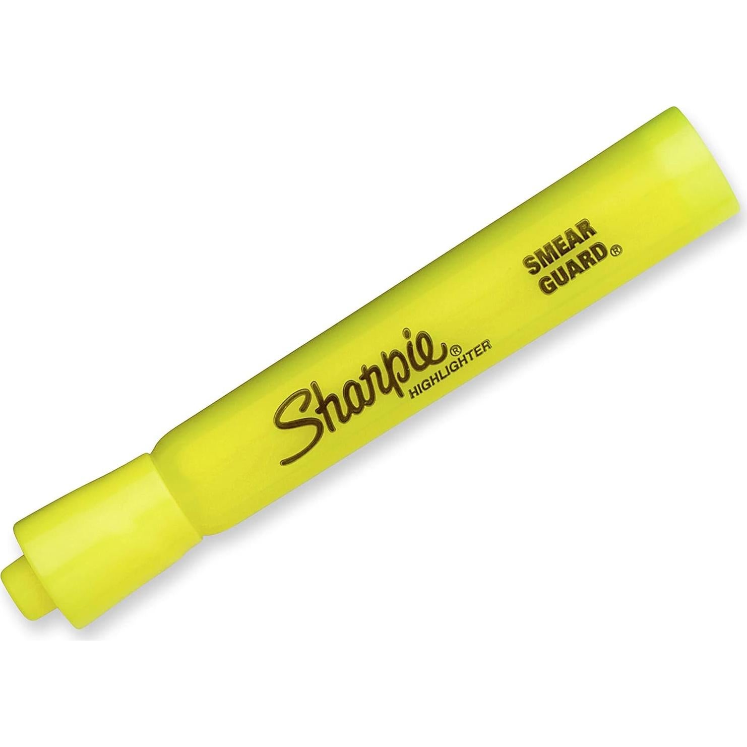 Marcadores de Resaltador Sharpie Tank Amarillo Fluorescente 12 Unidades