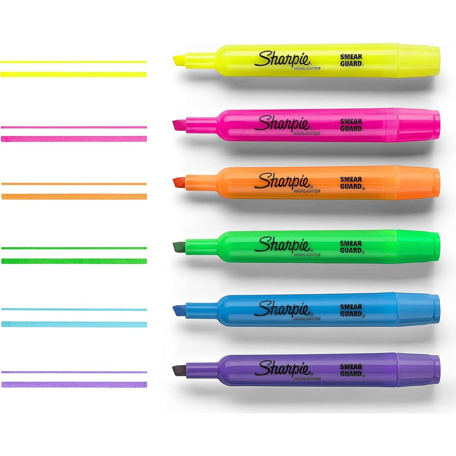 Marcadores de Resaltador Sharpie Tank Amarillo Fluorescente 12 Unidades