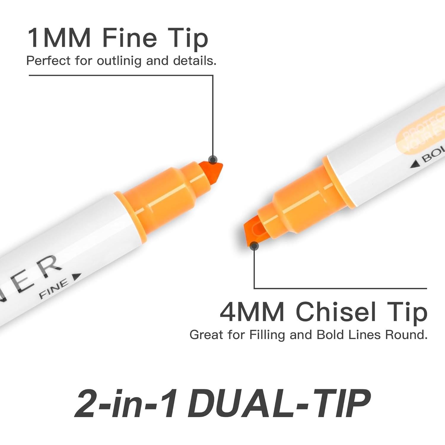 Juego de Marcadores Fluorescentes Pastel HANKU 24 Colores