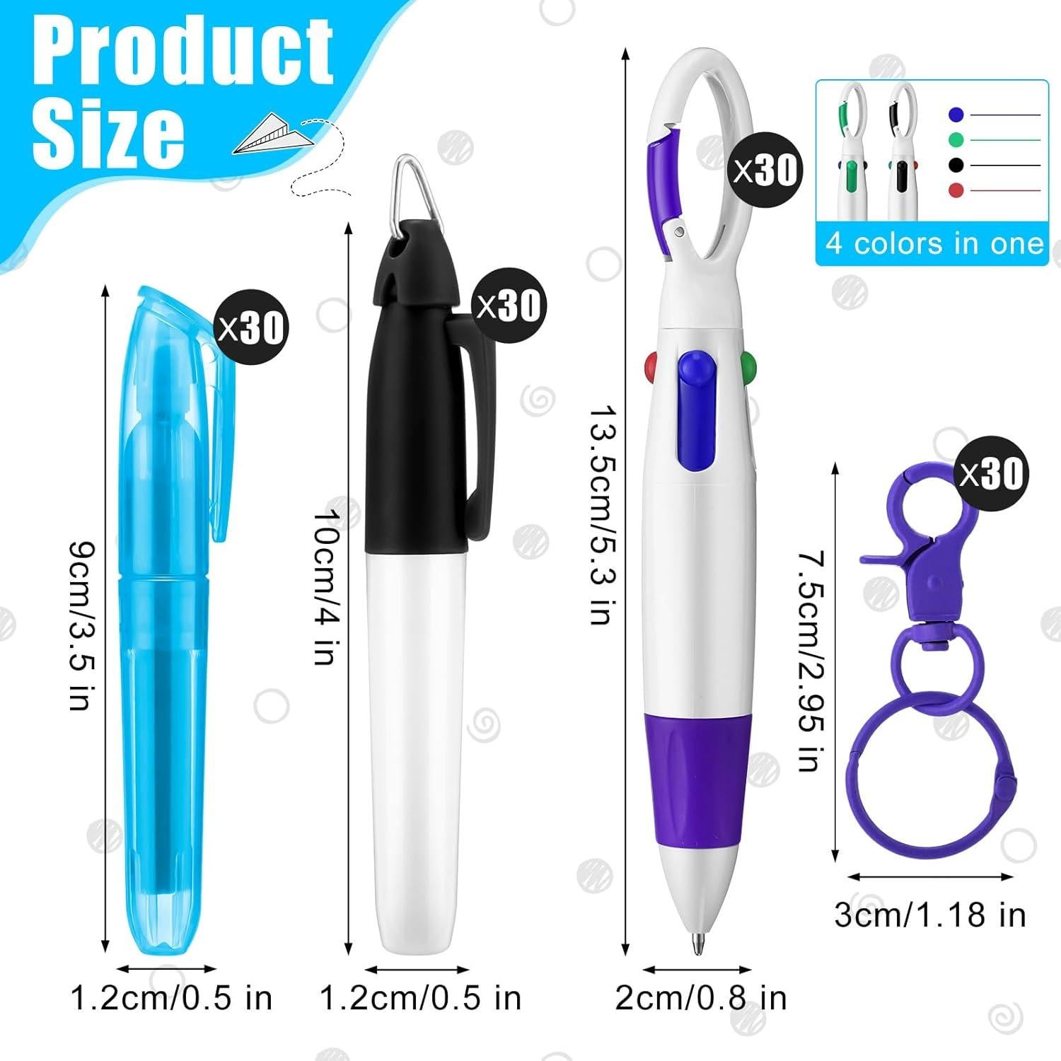 Conjunto de Bolígrafos Retráctiles Fulmoon 120 Pcs para Enfermeras