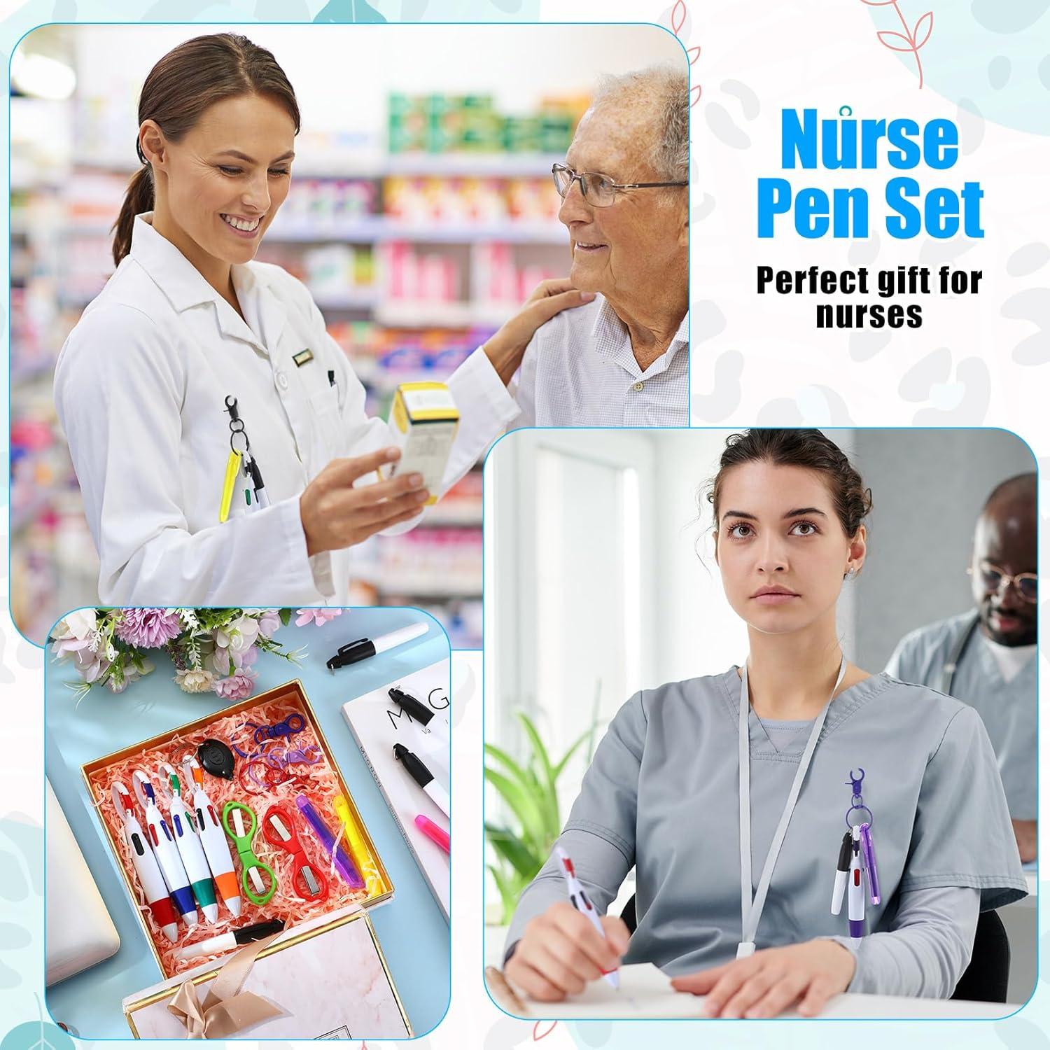 Conjunto de Bolígrafos Retráctiles Fulmoon 120 Pcs para Enfermeras