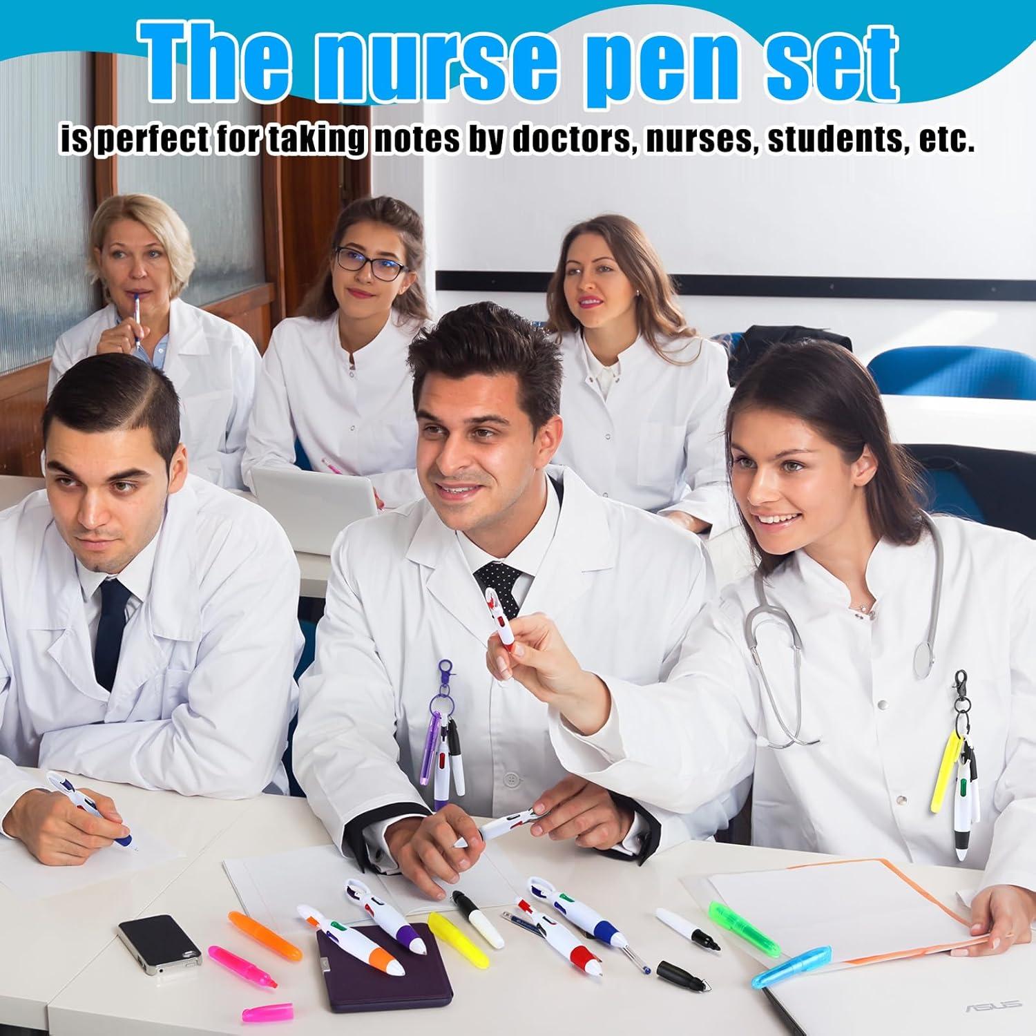 Conjunto de Bolígrafos Retráctiles Fulmoon 120 Pcs para Enfermeras