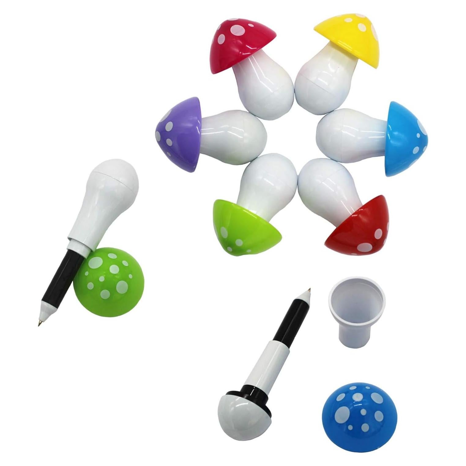 30 Bolígrafos Retráctiles en Forma de Hongo SWTOOL Azul