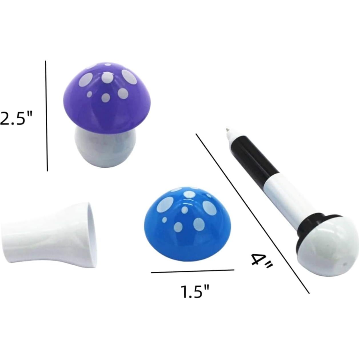 30 Bolígrafos Retráctiles en Forma de Hongo SWTOOL Azul