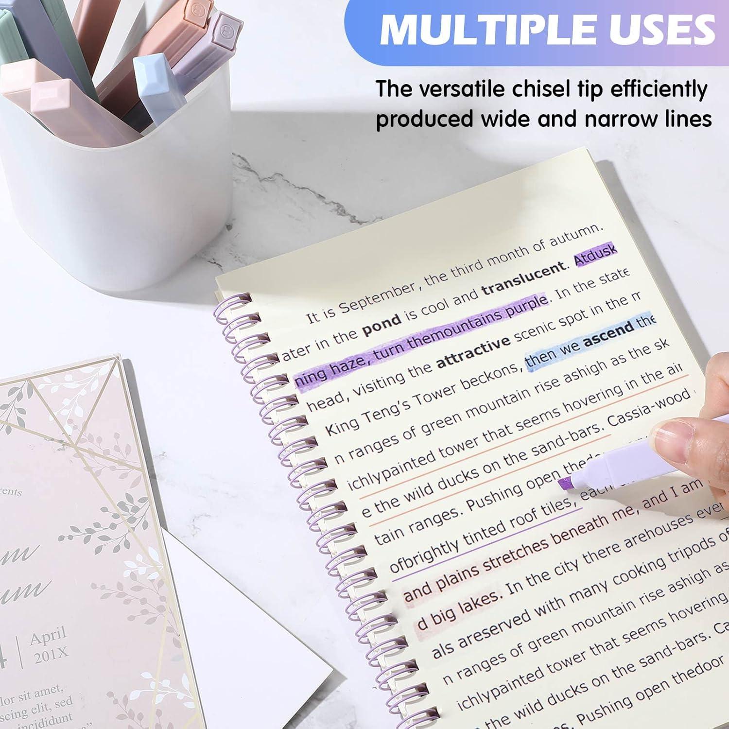 Marcadores Fluorescentes Pastel PerKoop 60 Pcs Punta Cincel