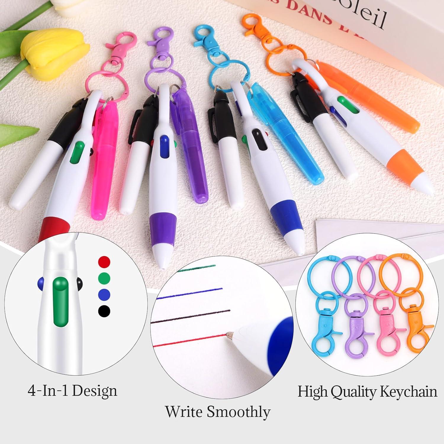 Paquete de 4 bolígrafos resaltadores KINYFY mini azules