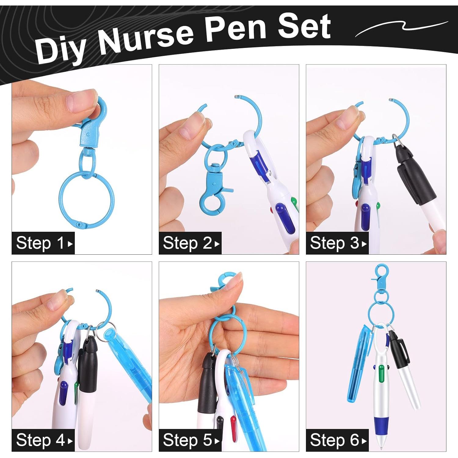 Paquete de 4 bolígrafos resaltadores KINYFY mini azules