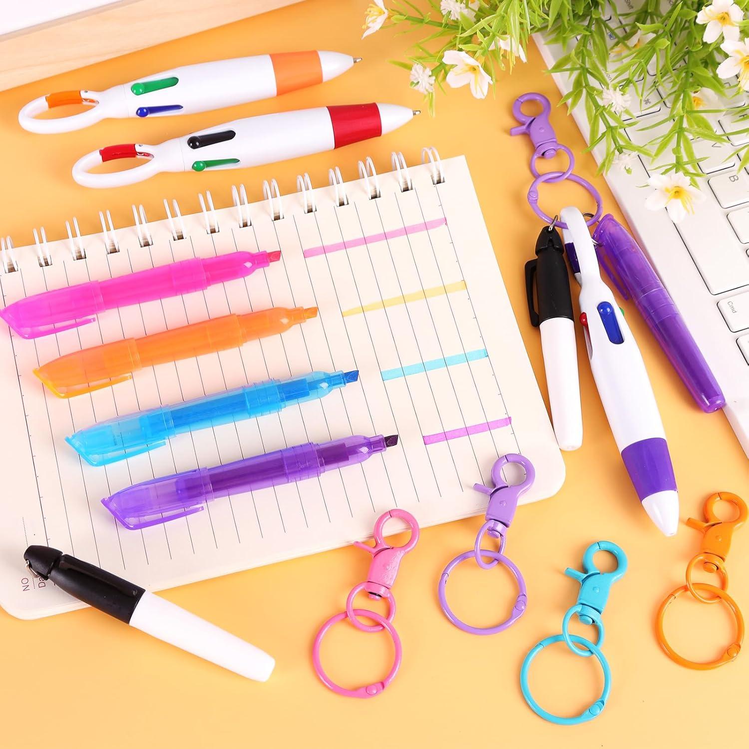 Paquete de 4 bolígrafos resaltadores KINYFY mini azules