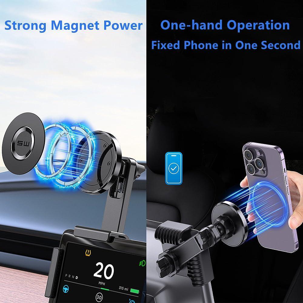 Soporte Magnético para Teléfono Tesla Model 3/Y - Ajustable